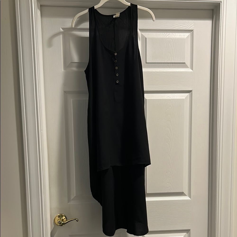 Swell Black Sleeveless Button-Front Dress